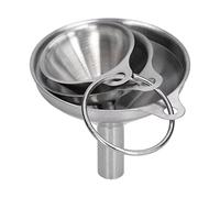 Embudo de Metal, 3 Piezas de Embudo de Acero Inoxidable, Botellas de Llenado, Embudo de Cocina, Embudos para Llenar Botellas con Bucles, Enlatado para Agregar Sal, Pimienta,