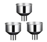 Embudo de metal, 3 unidades de vertedor de alcohol, embudo de llenado de aceite, adecuado para aceite, salsa, perfume, así como para el hogar, la cocina, el restaurante, el apartamento y