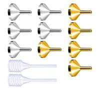 Embudo De Metal Pequeño Con Pipeta Para Llenar Botellas Pequeñas Atomizador Perfumes Colección De Líquidos Embudo De Llenado De 10 Uds.