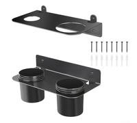 Embudo de metal y plástico montado en la pared para uso automotriz y taller, juego de dos piezas que proporciona un soporte estable y un almacenamiento limpio para embudos de aceite