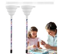 Embudo de perlas de arcilla - Agujas para herramientas de cuentas, embudo de perlas | Herramientas para hacer cuentas, embudo para manualidades de joyas, kit para hacer pulseras de cuentas, embudo