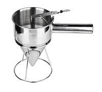 Embudo de pistón para panqueques, dispensador de masa, Nizirioo de acero inoxidable, dosificador de cocina, embudo de relleno, embudo de batter con rack, para el hogar, cocina, panadería, tartas,