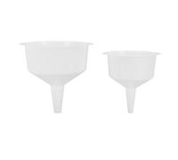 Embudo de plástico cónico, paquete de 2 embudos multiusos de boca ancha para llenar latas, botellas, cocina, laboratorio, uso en garaje