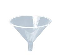Embudo de plástico transparente, embudos de tallo corto, polipropileno, 3 piezas (150 mm/120 mm/60 mm)