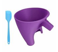 Embudo de polvo universal de plástico con raspador para batidoras con base inclinable, accesorio anti derrames para hornear