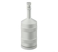Embudo de purga de freno de bicicleta, puerto M5/M7, aluminio plateado | Para MTB Road Riding, contenedor de aceite portátil, ajuste de doble eslabón, mecánica, aleación