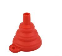 Embudo de sílice plegable para cambio de líquido de aceite de coche, gasolina, diésel, rojo, 7,5 x 8 cm