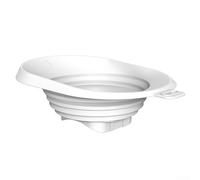 Embudo de silicona para aplicaciones de bebidas frías, incluyendo granizados, café helado y cócteles sin alcohol, diseño de borde estable que evita que se vuelque durante el uso (blanco)