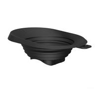 Embudo de silicona para aplicaciones de bebidas frías, incluyendo granizados, café helado y cócteles sin alcohol, diseño de borde estable que evita que se vuelque durante el uso (negro)