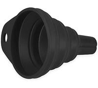 Embudo de silicona para cocina, 4 tamaños, embudo plegable, cocina pequeña, juego de embudos para transferencia de líquidos, 10 cm, color negro