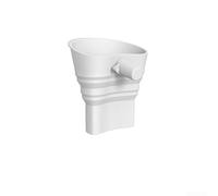Embudo de silicona plegable para batidora KSM150 - Ayuda de llenado sin obstrucciones con diseño de boca ancha como protección contra salpicaduras para accesorios de batidora (blanco)