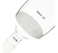 Embudo filtrante Buchner de vidrio de borosilicato con junta esmerilada 24/40 y disco fritado (tamaño de poro G3 0,016-0,03 mm)(1000ml)