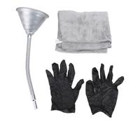 Embudo Flexible con Filtro, Estructura Metálica Resistente, Boquilla Larga de 34cm - Fácil Vertido en Áreas Difíciles, Ideal para ACEITES, LUBRICANTES y GASOLINA Automotriz