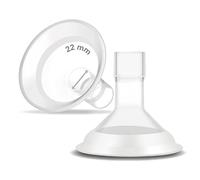 Embudo Maymom MyFit Serie Comfy de 22 mm, diseño de dos piezas, compatible con piezas de extractores Medela; reemplazo de embudos Medela; compatible con conector MaxFlow Flex; paquete de 2 piezas