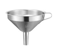 Embudo metálico de acero inoxidable, Embudo de boca ancha de acero inoxidable 304 con malla coladora for filtro de especias de aceite de cocina(C)