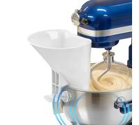 Embudo Para Harina - Accesorio Procesador De Ancha Con Vertedor | deslizador para bol de batidora de pie,Para cocina, horneado, alimentos, pan, granos, polvo, y bol mezclador con vidrio y acero inoxid