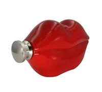 Embudo Petaca de Acero Inoxidable de Labios Rojos para Bodas | Acabado Rojo, Formato Compacto para Caza, Accesorio Incluido para Servir Precisión