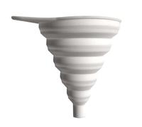 Embudo plegable de silicona duradero para cocina, boca ancha, duradero, práctico, plegable, color blanco