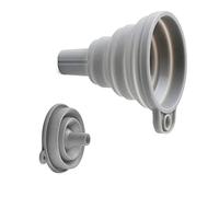 Embudo plegable de silicona flexible plegable para botella de agua, transferencia de líquidos, plegable, apertura estrecha y ancha, 1 pieza de 3.95 pulgadas gris