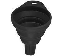 Embudo plegable de silicona flexible, plegable, para botella de agua, transferencia de líquidos, plegable, apertura estrecha y ancha, 1 pieza de 3,15 pulgadas, color negro