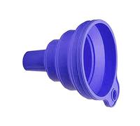 Embudo plegable de silicona flexible plegable para botella de agua, transferencia de líquidos, plegable, apertura estrecha y ancha, 1 pieza de 3,15 pulgadas, color morado