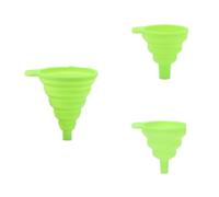 Embudo Plegable Embudos de cocina plegables de silicona, accesorios for 1, 2 o 3 unidades, for rellenar botellas de agua y transferir líquidos.(Green 3Pcs SML)