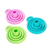 Embudo Plegable Juego de 3 embudos de cocina de silicona plegables for llenar botellas de agua.