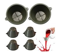 Embudo reutilizable de 6 uds con filtro de resina de tamiz de plástico para pintura de malla 100