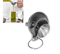 Embudos de Metal, Diseño de Ventilación de Material de Acero Inoxidable Juego de Embudos de Cocina de 3 Tamaños Multiusos para Llenar Botellas Y Recipientes Pequeños