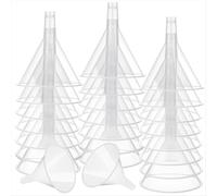 Embudos grandes de plástico transparente de 24 piezas, de boca ancha de 4,7 pulgadas y pico largo para llenar botellas de agua.