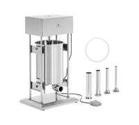 Royal Catering Embutidora Eléctrica de 20 L con 4 Tubos de Llenado Incluidos Pedal Máquina de embutir Embutidora de chorizo eléctrica Embutidor profesional
