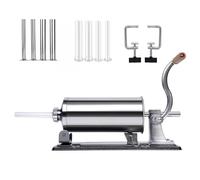 Embutidora De Chorizos,Máquina De Embutir Salchichas Horizontal De Manivela,Máquina De Salchichas De Acero Inoxidable De Para Uso Domésticode 6 Libras,Con 8 Tubos De Llenado.