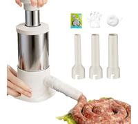 Embutidora de Salchichas Manual - Gran Capacidad con 4 Embudos | Máquina para Embutidos Caseros hacia Charcutería | Utensilio Cocina Diseño Pro Kit Modelo Accesorio Pro Set