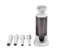 Embutidora de salchichas PP PS, máquina de llenado Manual Vertical de salchichas para el hogar con 4 tubos de relleno para cocina casera (Color café)