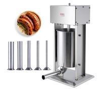 Embutidora eléctrica de salchichas VEVOR, embutidora vertical de carne de 12 L/25 LBS, motor de 200 W, control de velocidad continuo y pedal, fabricada en acero inoxidable 304 apto para uso alimentari