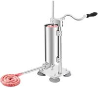 Embutidora Manual De Salchichas, 2,7 Kg (6 Lb), De Acero Inoxidable, Con Manivela, Barril Desmontable, Engranaje Reforzado Y Base De Succión Para Cocina Doméstica Y Restaurante.