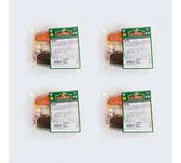 EMBUTIDOS LA PEPITA - Compango Tradicional para Fabada o Cocido | 300 Gr Pack de 4| 3 Porciones: Bacon, Chorizo y Morcilla de Año | Envasado al Vacío | Receta Asturiana | Hecho en España