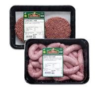 EMBUTIDOS LA PEPITA - Pack Familiar: Longaniza Fresca Blanca 1,2 kg + Burger Meat Vacuno (10 uds.) | Envasado en Atmósfera Protectora | Conservar 0-4 ºC | Cocinar antes de consumir