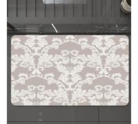 EMCLKS Alfombra Baño Antideslizante 60x90 cm,Adorno clásico de Lujo con Textura Victoriana Real para Papel Tapiz y Tela. Co,Alfombrilla Absorbente, Alfombras Lavable a Máquina con Microfibras Suaves