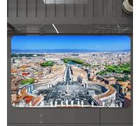 EMCLKS Alfombra Baño Antideslizante 60x90 cm,Ciudad del Vaticano, Roma. La Plaza de San Pedro Desde la Basílica de San Pedr,Alfombrilla Absorbente, Alfombras Lavable a Máquina con Microfibras Suaves