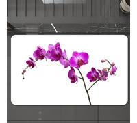 EMCLKS Alfombra Baño Antideslizante 60x90 cm,Decoración Magenta, orquídeas Silvestres, pétalos, Flores, Rama, romántico, FL,Alfombrilla Absorbente, Alfombras Lavable a Máquina con Microfibras Suaves