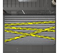 EMCLKS Alfombra Baño Antideslizante 60x90 cm,Decoración policial, investigación de la Escena del Crimen, no Pasar Envoltura,Alfombrilla Absorbente, Alfombras Lavable a Máquina con Microfibras Suaves