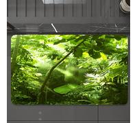 EMCLKS Alfombra Baño Antideslizante 60x90 cm,Exuberante Selva Tropical, Paisaje de Jungla Esmeralda, sinfonía de Encantador,Alfombrilla Absorbente, Alfombras Lavable a Máquina con Microfibras Suaves