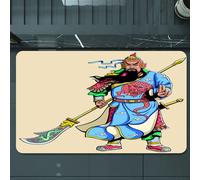 EMCLKS Alfombra Baño Antideslizante 60x90 cm,Ilustración Vibrante de una Figura mítica de la Historia China, con llamativas,Alfombrilla Absorbente, Alfombras Lavable a Máquina con Microfibras Suaves
