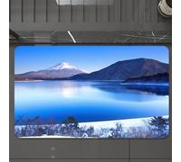 EMCLKS Alfombra Baño Antideslizante 60x90 cm,Invierno, montaña Fuji en colinas Nevadas y cimas de montañas en Japón. Fotogr,Alfombrilla Absorbente, Alfombras Lavable a Máquina con Microfibras Suaves
