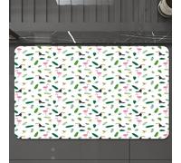 EMCLKS Alfombra Baño Antideslizante 60x90 cm,Isla, Motivo de Fauna selvática flamencos flama,Alfombrilla Absorbente, Alfombras Lavable a Máquina con Microfibras Suaves