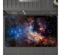 EMCLKS Alfombra Baño Antideslizante 60x90 cm,Los cuerpos celestes de Las Estrellas nebulosas del Universo, nebulosas en el,Alfombrilla Absorbente, Alfombras Lavable a Máquina con Microfibras Suaves