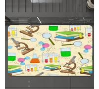 EMCLKS Alfombra Baño Antideslizante 60x90 cm,Matraz de microscopio molécula de la ecuación le,Alfombrilla Absorbente, Alfombras Lavable a Máquina con Microfibras Suaves
