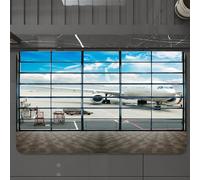 EMCLKS Alfombra Baño Antideslizante 60x90 cm,Moderno Aeropuerto Chino de Shanghái con un Gran avión King,Alfombrilla Absorbente, Alfombras Lavable a Máquina con Microfibras Suaves