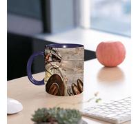 EMCLKS Ceramic Mug,tazas desayuno,taza te,tazas cafe,taza navidad,regalos originales mujer,regalos para parejas,Western, leyenda americana, vaquero, equipo de rancho, pistola retro en funda, so,330ml